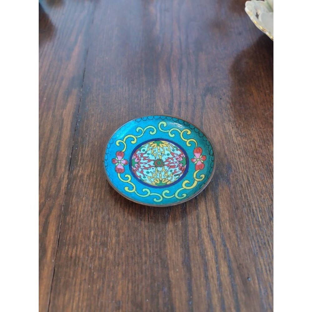 Vintage Cloisonné Enamel Trinket Dish